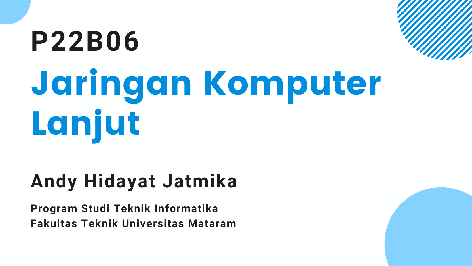 Jaringan Komputer Lanjut